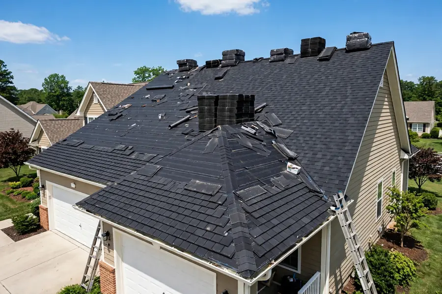 New roof installation